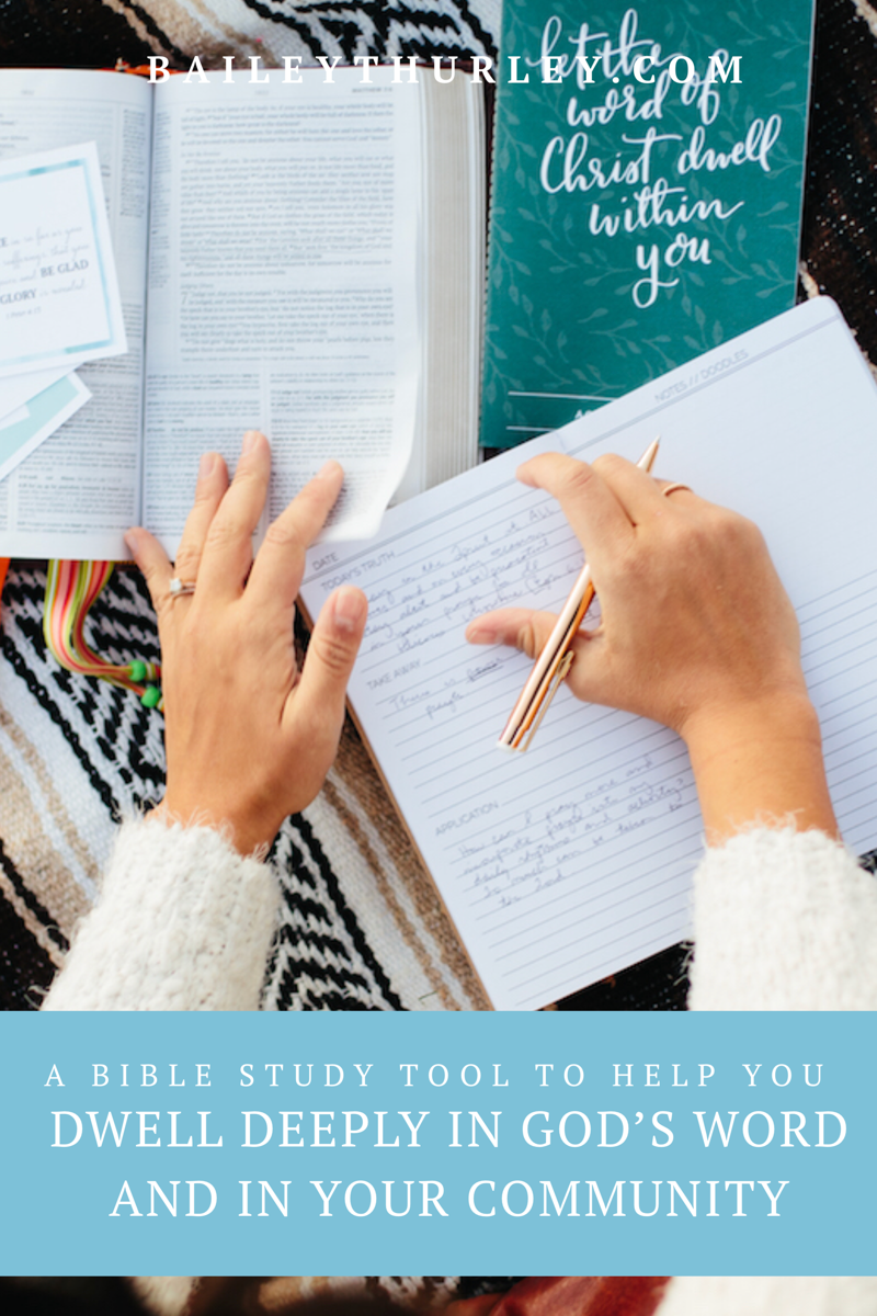 A Bible Study Tool to Help You “Dwell Deeply” in God’s Word and in Your Community in 2018