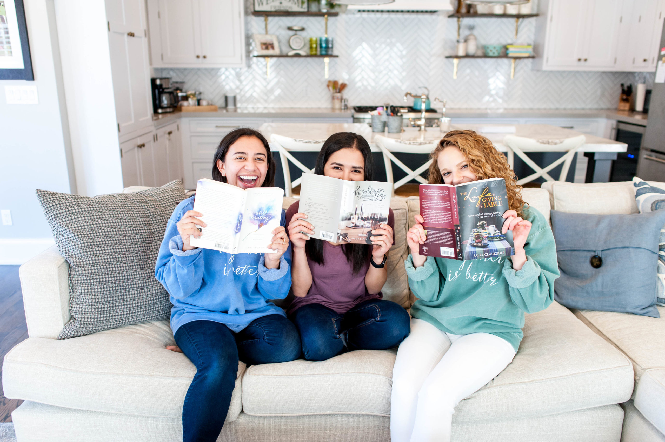 women reading books, book club, christians, community, friendship, coronavirus