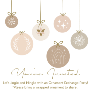 invitation to an ornament exchange party, christmas